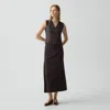 Theory Pleated Maxi Skirt In Wool-blend Flannel In Multi
