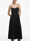 Theory Pleated Midi Dress In Black