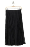 Theory Pleated Midi Skirt In Black