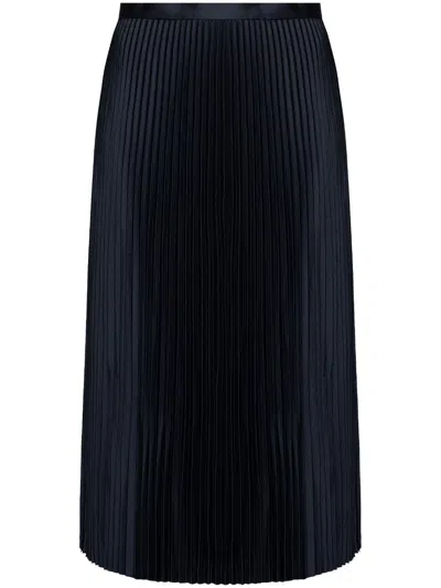 Theory Pleated Midi Skirt In Blue