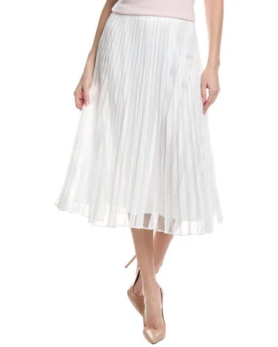 Theory Pleated Midi Skirt In White