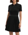 Theory Pleated Polo Mini Dress In Black