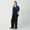 Theory Pleated Pull-on Pant In Admiral Crepe In Black