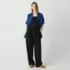 Theory Pleated Pull-on Pant In Admiral Crepe In Black