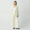 Theory Pleated Pull-on Pant In Admiral Crepe In Rice