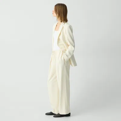 Theory Pleated Pull-on Pant In Admiral Crepe In Rice