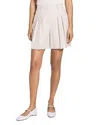 Theory Pleated Front Shorts In Sand Multi