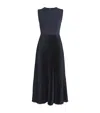 Theory Pleated Midi Dress In Navy