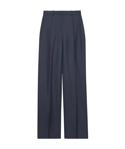 Theory Pleated Tailored Trousers In Black