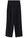 Theory Double Pleat Pant In Sleek Flannel In Blue