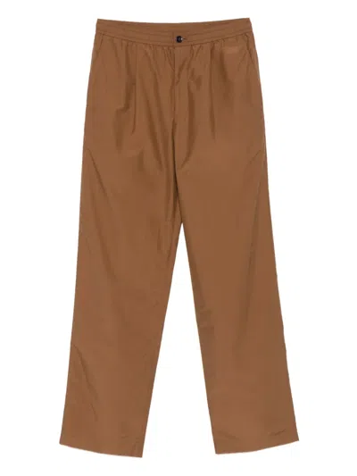 Theory Pleated Trousers In Brown