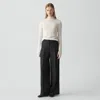 Theory Pleated Wide-leg Trouser In Good Wool In Black