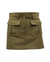 Theory Pocket Mini Skirt In Beige Polyester In Beige