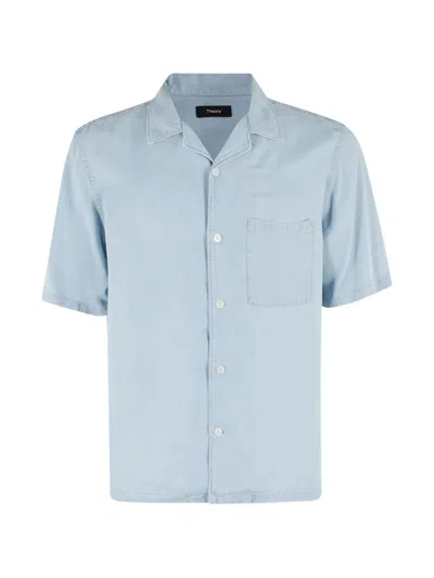 Theory Pocket Shirt In Blue