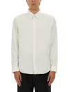 Theory White Regular Solid Shirt In Neutral