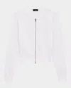 Theory Bomber Jacket In Crepe Knit