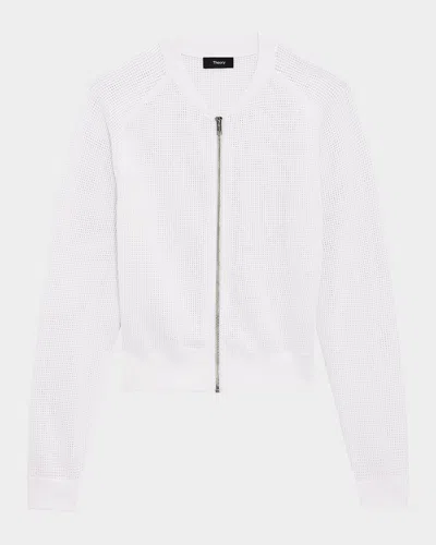 Theory Pointelle Bomber Jacket