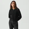 Theory Pointelle Bomber Jacket In Crepe Knit
