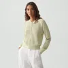 Theory Pointelle Bomber Jacket In Crepe Knit