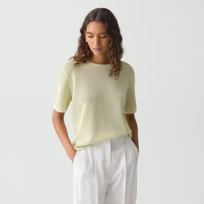 Theory Pointelle Tee In Crepe Knit