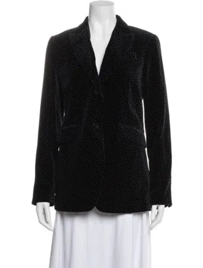Pre-owned Theory Polka Dot Print Blazer W/ Tags In Black