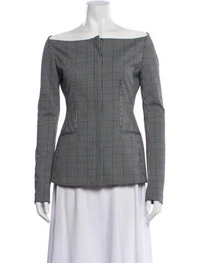 Pre-owned Theory Polka Dot Print Evening Jacket In Black