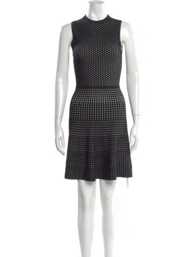 Pre-owned Theory Polka Dot Print Mini Dress In Black