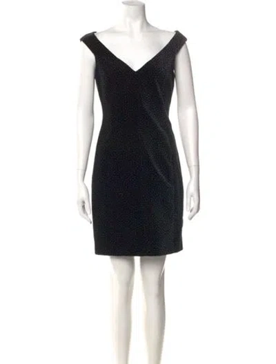 Pre-owned Theory Polka Dot Print Mini Dress In Black