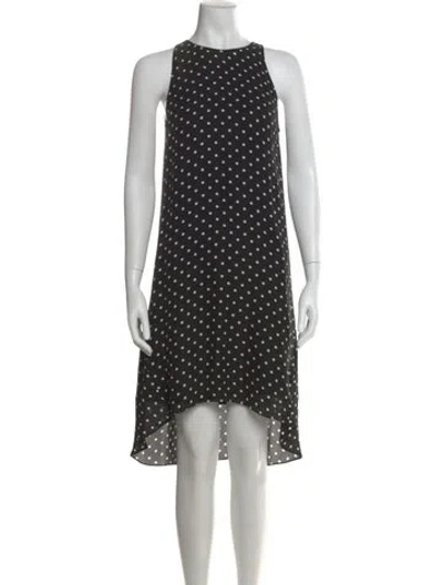 Pre-owned Theory Polka Dot Print Mini Dress In Black