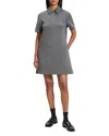 Theory Scuba Half-zip Polo Dress In Charcoal Melange