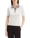 Theory Polo Shirt In Ivory