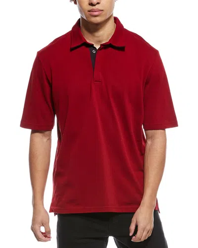 Theory Polo Shirt In Burgundy
