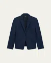 Theory Ponte Slim-fit Blazer In Brght Navy