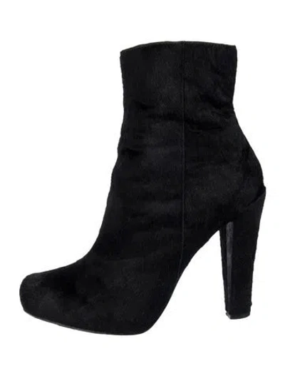 Pre-owned Theory Ponyhair Boots In Black