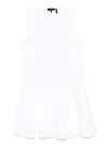 Theory Mini Dress With Crew Neck And Flared Skirt In White