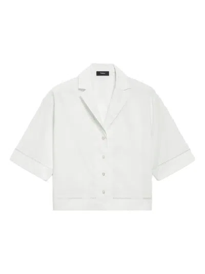 Theory Poplin Shirt In White