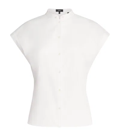 Theory Poplin Slim Shirt In Neutral