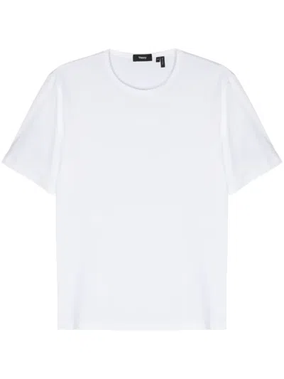 Theory Precise Cotton T-shirt In White