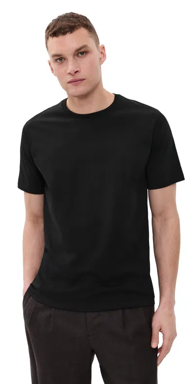 Theory Precise Rib Cotton Tee Black