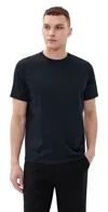 Theory Precise Rib Cotton Tee Eclipse In Black