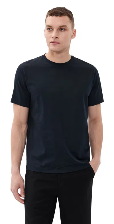 Theory Precise Rib Cotton Tee Eclipse In Black