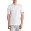 Theory Precise Stretch Pima Cotton Polo In Ivory/opal
