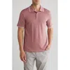 Theory Precise Stretch Pima Cotton Polo In Lt Plum/ivory - 0s9