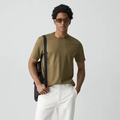 Theory Precise Tee In Cotton Jersey In Green