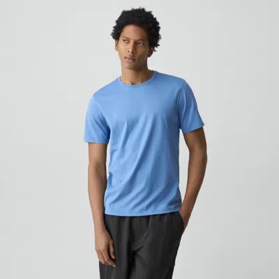 Theory Precise Tee In Cotton Jersey In Blue