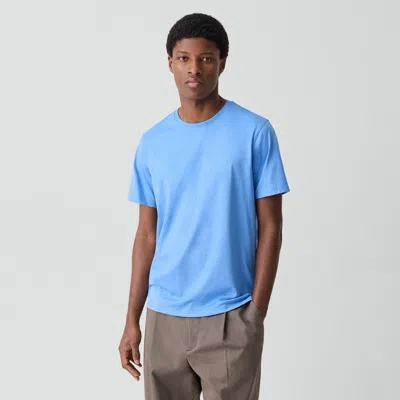 Theory Precise Tee In Cotton Jersey In Blue