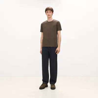 Theory Precise Tee In Cotton Jersey In Brown