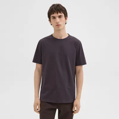 Theory Precise Tee In Pima Cotton Jersey In Purple