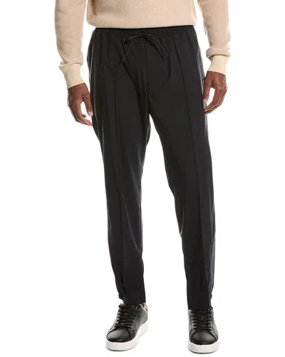 Theory Curtis Drawstring Precision Ponte Pants Black In Baltic