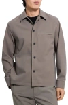 Theory Overshirt In Precision Ponte In Gray